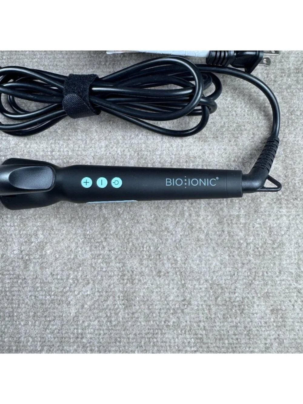 BIO IONIC Long Barrel Curling Iron Styler 0.75-Inch Black Nanoionic Tight Curls